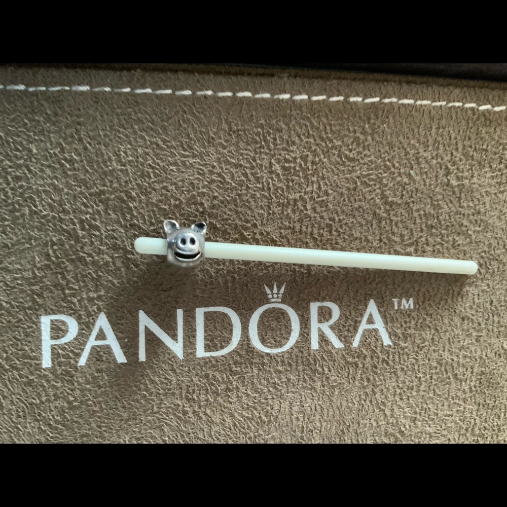 Silver Pandora pig bead